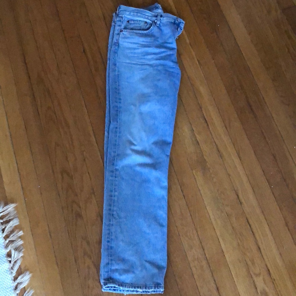 Agolde Lana light-medium wash loose fit straight leg jeans